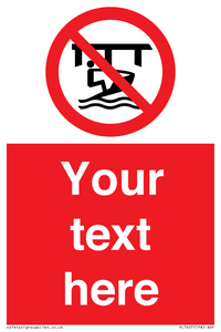 Custom Do not use watercraft in the vicinity of piers